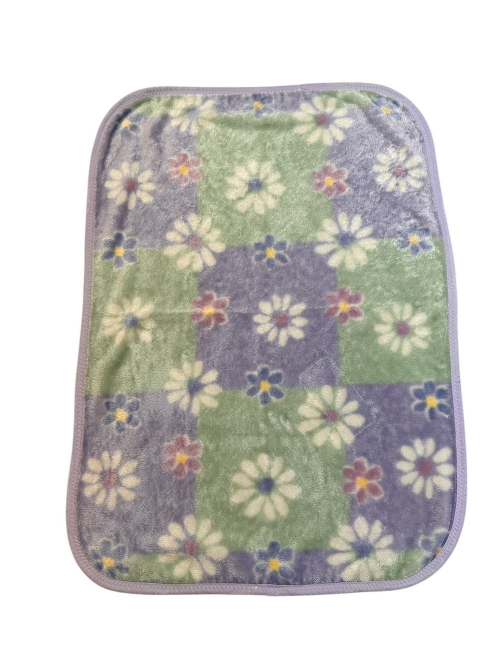 Vintage 2000’s Babies R Us Purple Floral Baby Girl Plush Blanket